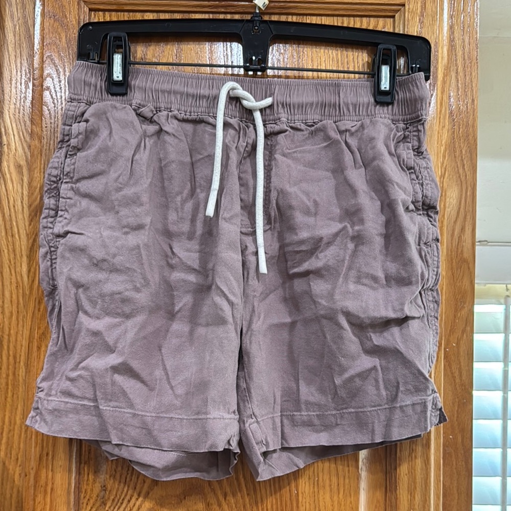 MEN’s 5” Eubi Linen Mauve Drawstring Shorts size XS (28-30)